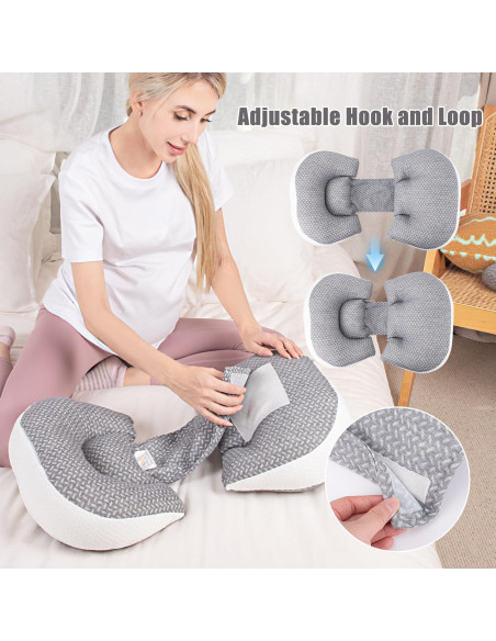 Almohada de Embarazo Chilling Home Cuña Ajustable Gris 71x40cm Almohada de Embarazo Chilling Home Cuña Ajustable Gris 71x40cm