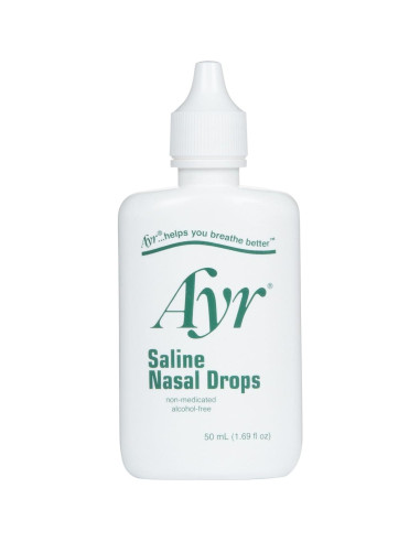 Gotas Nasales Salinas Ayr 47.9 ml - Alivio Alergias y Resfriados