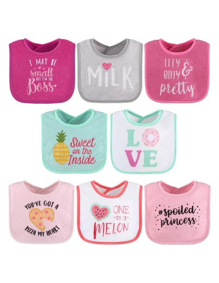 Conjunto de 8 Baberos de Terry The Peanutshell para Niña - Rosa Conjunto de 8 Baberos de Terry The Peanutshell para Niña - Rosa