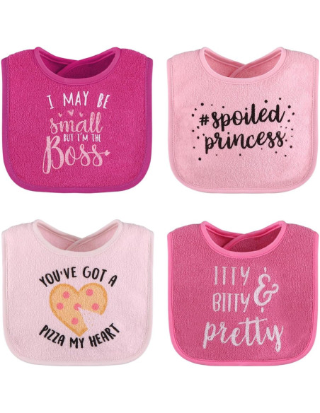 Conjunto de 8 Baberos de Terry The Peanutshell para Niña - Rosa Conjunto de 8 Baberos de Terry The Peanutshell para Niña - Rosa