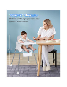 Silla Alta 3 en 1 Bellababy Ajustable para Bebés y Niños 2