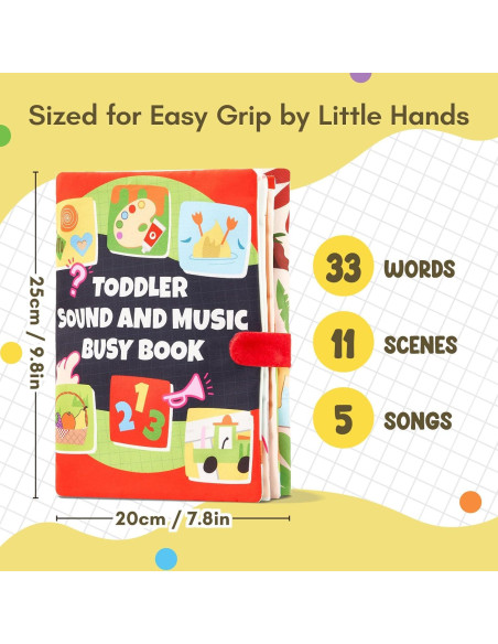 Libro Ocupado Montessori Goli Toys con Sonido 23.5x18.5cm Libro Ocupado Montessori Goli Toys con Sonido 23.5x18.5cm