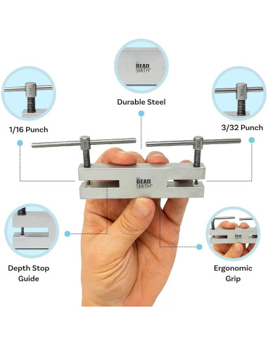 Perforadora de Metal Doble Punta The Beadsmith 1.6mm y 2.4mm