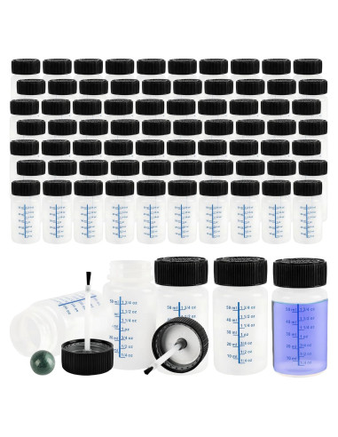 75 Botellas de Retoque de Pintura 60 ml Medanera con Tapa a Prueba de Niños