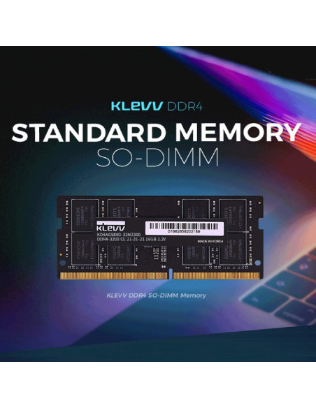 Memoria RAM KLEVV DDR4 8GB 3200MHz CL22 SO-DIMM para Laptop Memoria RAM KLEVV DDR4 8GB 3200MHz CL22 SO-DIMM para Laptop