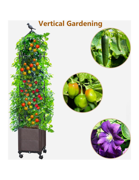 Caja de Jardín Elevada Sunnyglade con Enrejado 160 cm 2 Pcs Caja de Jardín Elevada Sunnyglade con Enrejado 160 cm 2 Pcs