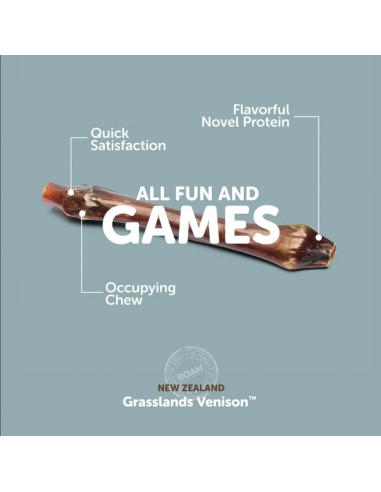 Hueso de Ciervo para Perros Roam - 28 cm, 273 g, Natural