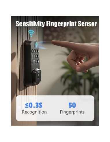 Cerradura Inteligente YHV CA-02 Biométrica con Control Remoto