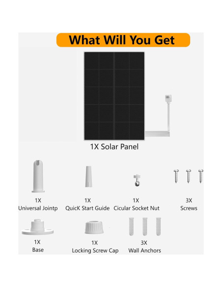 Panel Solar IBERLS para Cámaras Arlo Essential - Carga Continua IP67 Panel Solar IBERLS para Cámaras Arlo Essential - Carga Continua IP67