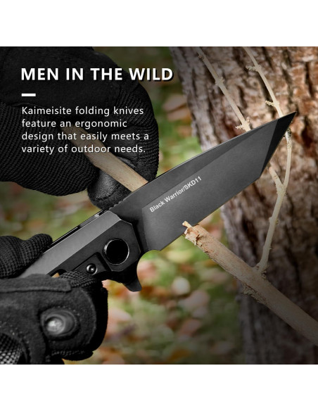Cuchillo de bolsillo plegable Kaimeisite - Hoja D2 8.89 cm Cuchillo de bolsillo plegable Kaimeisite - Hoja D2 8.89 cm