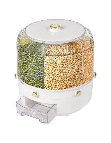 Contenedor de Almacenamiento de Granos 6kg KevenderUS Rotativo