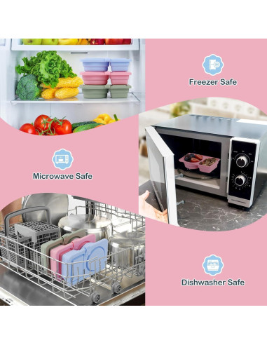 Paquete de 3 Contenedores de Silicona Daximo para Snacks