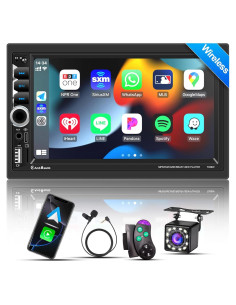 Estéreo Doble Din Plixify 7036W 7" Bluetooth 5.2 con CarPlay