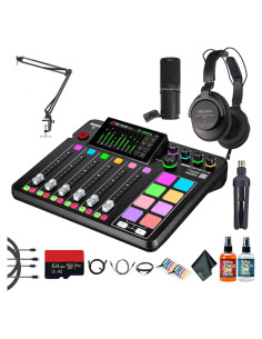 RODE RODECaster Pro II + Auriculares + Micrófono + Micro SD 64GB + Soporte + XLR 3.05m