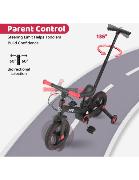 Bicicleta de Equilibrio JMMD 6 en 1 Plegable para Niños 18-60 Meses Bicicleta de Equilibrio JMMD 6 en 1 Plegable para Niños 18-60 Meses