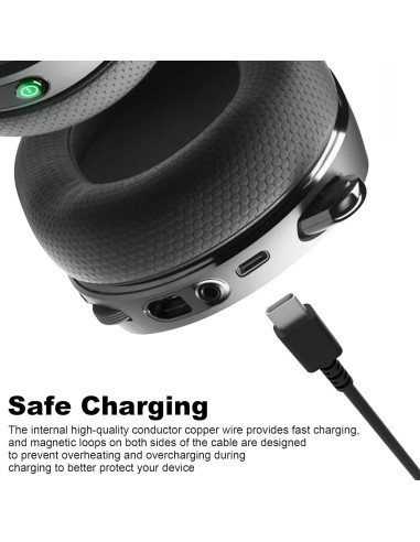 Cable de Carga USB Tipo C 1.8m Tobysome para Logitech G733