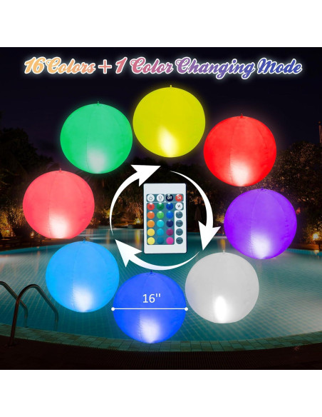 Luz Solar Flotante para Piscina Jsions 40 cm LED IP68 2PCS Luz Solar Flotante para Piscina Jsions 40 cm LED IP68 2PCS