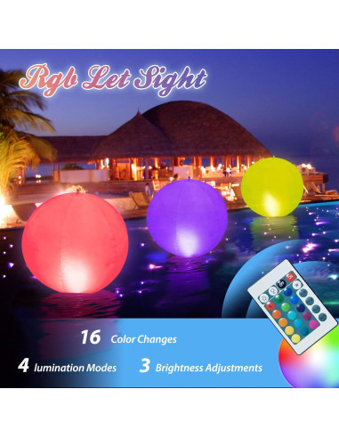 Luz Solar Flotante para Piscina Jsions 40 cm LED IP68 2PCS