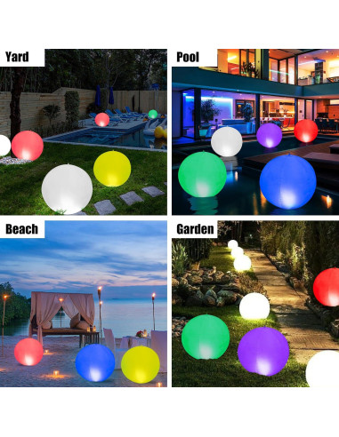 Luz Solar Flotante para Piscina Jsions 40 cm LED IP68 2PCS