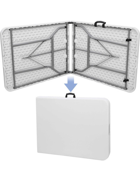 Mesa Plegable COLIBYOU 1.83m Plástica Blanca para 6 Personas Mesa Plegable COLIBYOU 1.83m Plástica Blanca para 6 Personas