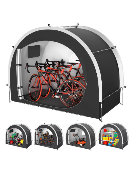 Cobertizo de Almacenamiento para Bicicletas Cepkquis 3 Bicicletas 210D Cobertizo de Almacenamiento para Bicicletas Cepkquis 3 Bicicletas 210D