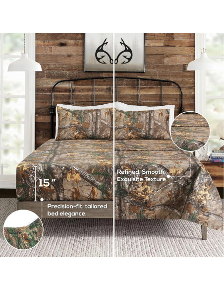 Juego de Sábanas King Boston Linen Camo Polycotton 4 Piezas Juego de Sábanas King Boston Linen Camo Polycotton 4 Piezas