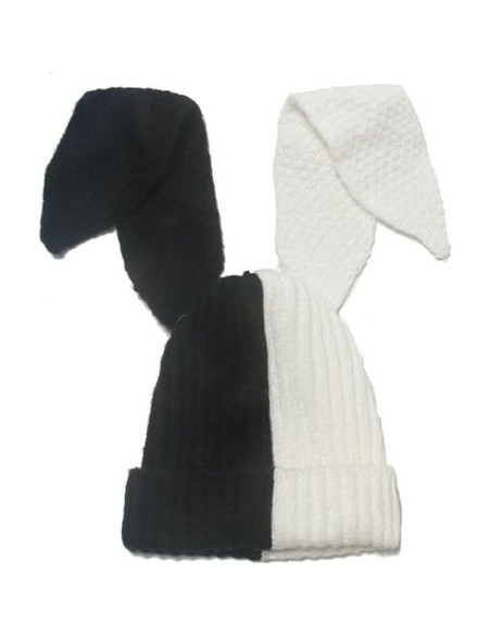Gorro de Conejo Lindo para Invierno - Talla Única - Negro y Blanco Gorro de Conejo Lindo para Invierno - Talla Única - Negro y Blanco