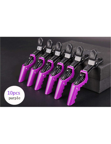 Pinzas de Pelo de Cocodrilo F-BBKO 10 Pcs Plástico Duraderas