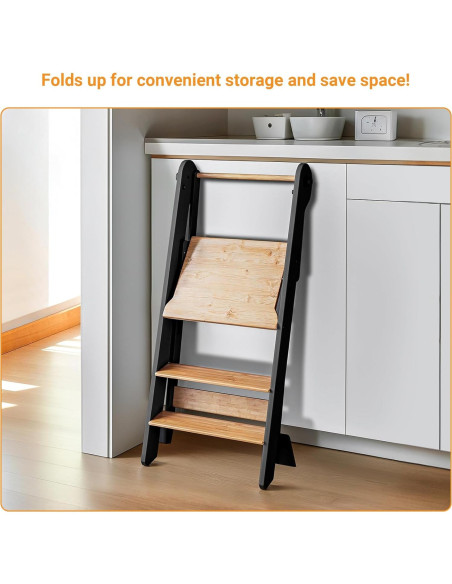 Torre de Aprendizaje Plegable COSYLAND - Taburete Ajustable para Niños Torre de Aprendizaje Plegable COSYLAND - Taburete Ajustable para Niños