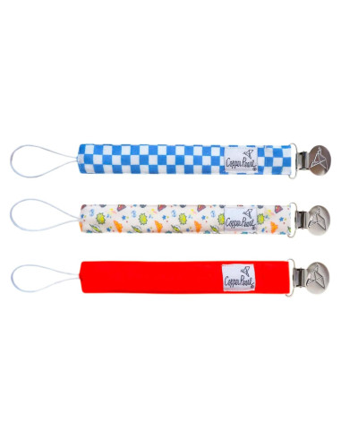 Clip de Chupete Copper Pearl 3-Pack Justice League - Acero Inoxidable