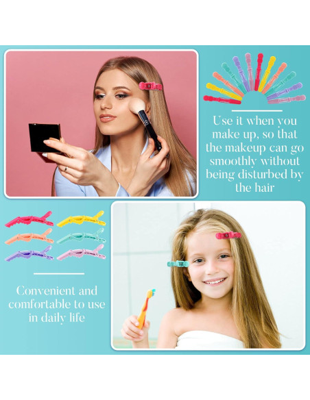 Jexine 50 Clips de Pelo Cocodrilo Doble Bisagra Multicolor Jexine 50 Clips de Pelo Cocodrilo Doble Bisagra Multicolor