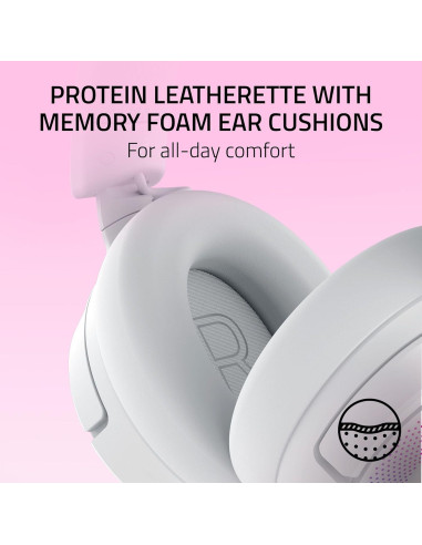 Auriculares Gaming Inalámbricos Razer Kraken Kitty V3 Pro RGB - 40mm, Bluetooth 5.3, Audio Espacial THX