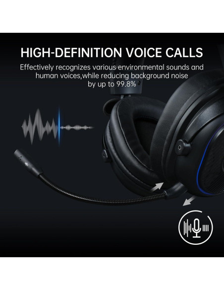 Auriculares Gaming Inalámbricos EKSA EM1 BT con Micrófono y RGB Auriculares Gaming Inalámbricos EKSA EM1 BT con Micrófono y RGB