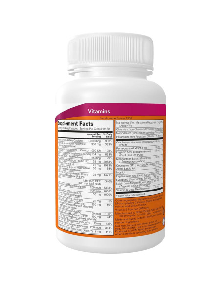 Multivitamínico para Mujeres NOW Foods EVE 120 Cápsulas Veganas Multivitamínico para Mujeres NOW Foods EVE 120 Cápsulas Veganas