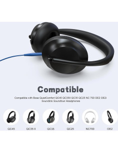 Cable de Audio Aux 3.5mm a 2.5mm Toeasor para Bose QC45 QC35II QC35 2