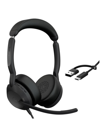 Auriculares Jabra Evolve2 50 con Cable y Bluetooth - Cancelación de Ruido Auriculares Jabra Evolve2 50 con Cable y Bluetooth - Cancelación de Ruido