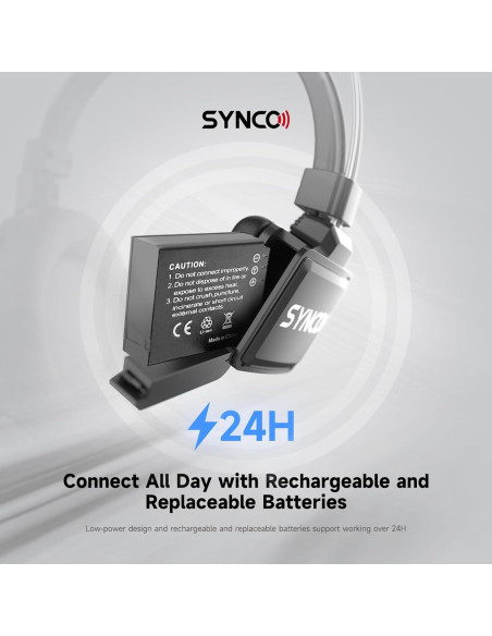 Auriculares Inalámbricos SYNCO XTalk X2 con Micrófono 2PCS Auriculares Inalámbricos SYNCO XTalk X2 con Micrófono 2PCS