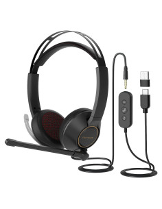 Auriculares con Cable Nuroum HP11DU con Micrófono y Cancelación de Ruido