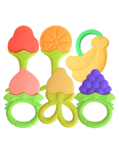 Juguetes de Dentición para Bebés 6 PCS Silicona Libre BPA