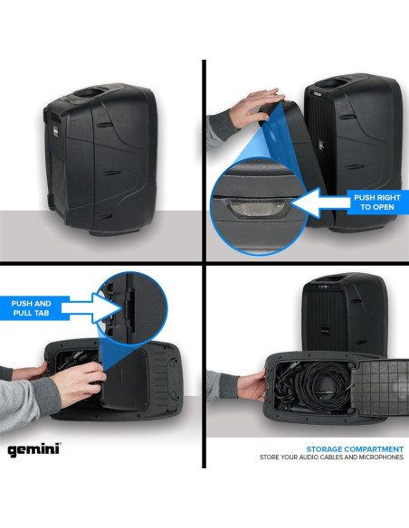 Sistema PA Portátil Gemini ES-210MXBLU 600W Bluetooth 10" Sistema PA Portátil Gemini ES-210MXBLU 600W Bluetooth 10"