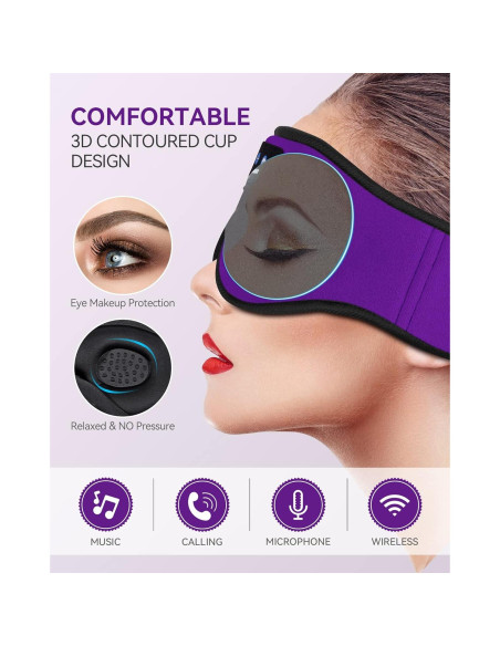 Auriculares para Dormir MUSICOZY Bluetooth 5.2 Banda Ajustable Auriculares para Dormir MUSICOZY Bluetooth 5.2 Banda Ajustable