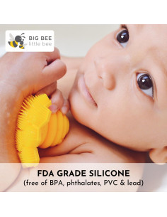 Esponja de Baño ScrubBEE Original Marigold 100% Silicona Amarillo 2