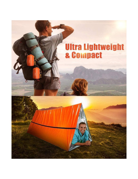 Carpa de Supervivencia ISOP para 2 Personas - Impermeable y Ultraligera Carpa de Supervivencia ISOP para 2 Personas - Impermeable y Ultraligera