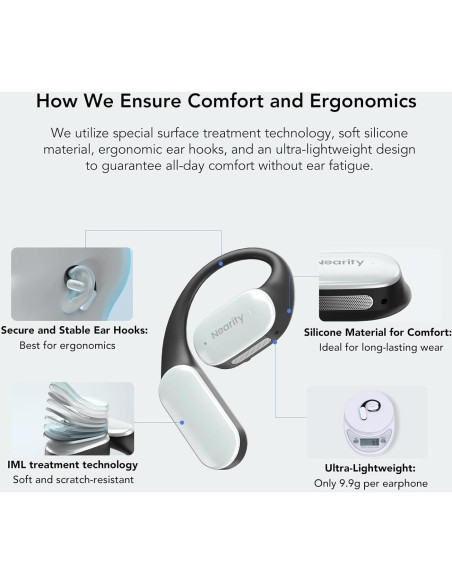 Auriculares Inalámbricos MemPod Fit 2 Bluetooth 5.3 Blanco Auriculares Inalámbricos MemPod Fit 2 Bluetooth 5.3 Blanco