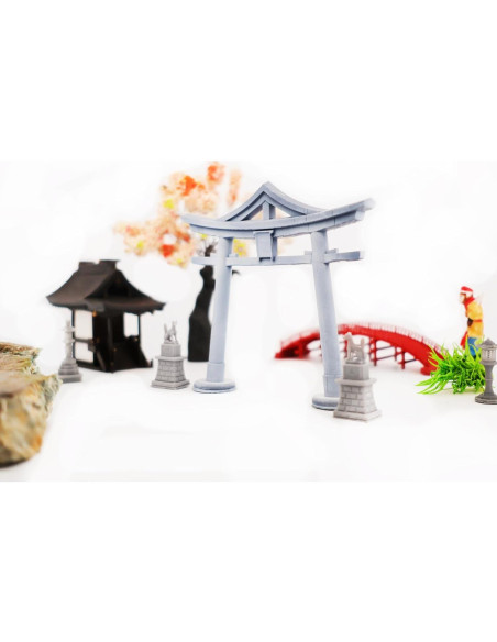 Mini Jardín Zen Japonés KARESANSUI con Torii y Bonsái Mini Jardín Zen Japonés KARESANSUI con Torii y Bonsái