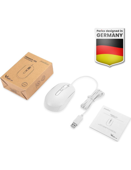 Ratón Óptico USB Perixx PERIMICE-222UW Ambidextro 2000 DPI Ratón Óptico USB Perixx PERIMICE-222UW Ambidextro 2000 DPI