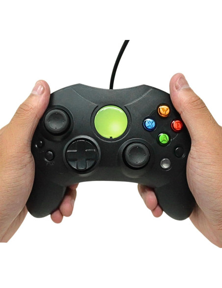 Controlador Old Skool S-Type con cable para Xbox Original - Negro Controlador Old Skool S-Type con cable para Xbox Original - Negro