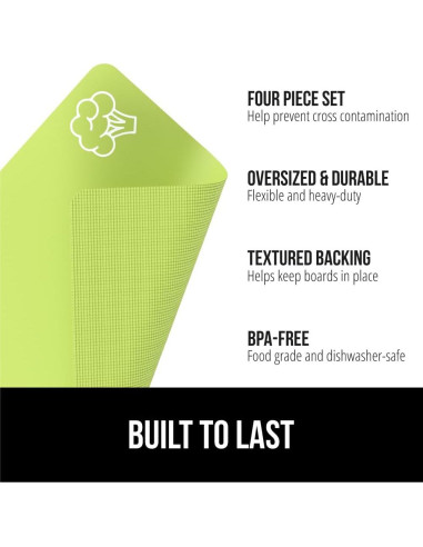 Juego de 5 Tablas de Cortar Flexibles Gorilla Grip Multicolor