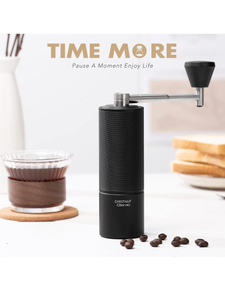 Molinillo de Café Manual TIMEMORE Chestnut C3 ESP Pro - Negro, Acero Inoxidable, Molienda Ajustable Molinillo de Café Manual TIMEMORE Chestnut C3 ESP Pro - Negro, Acero Inoxidable, Molienda Ajustable