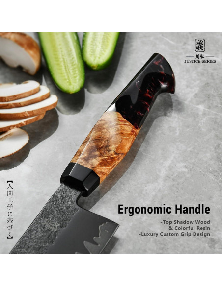 Cuchillo de Chef KAWAHIRO Gyuto 20.32 cm Acero SG2 Forjado a Mano Cuchillo de Chef KAWAHIRO Gyuto 20.32 cm Acero SG2 Forjado a Mano